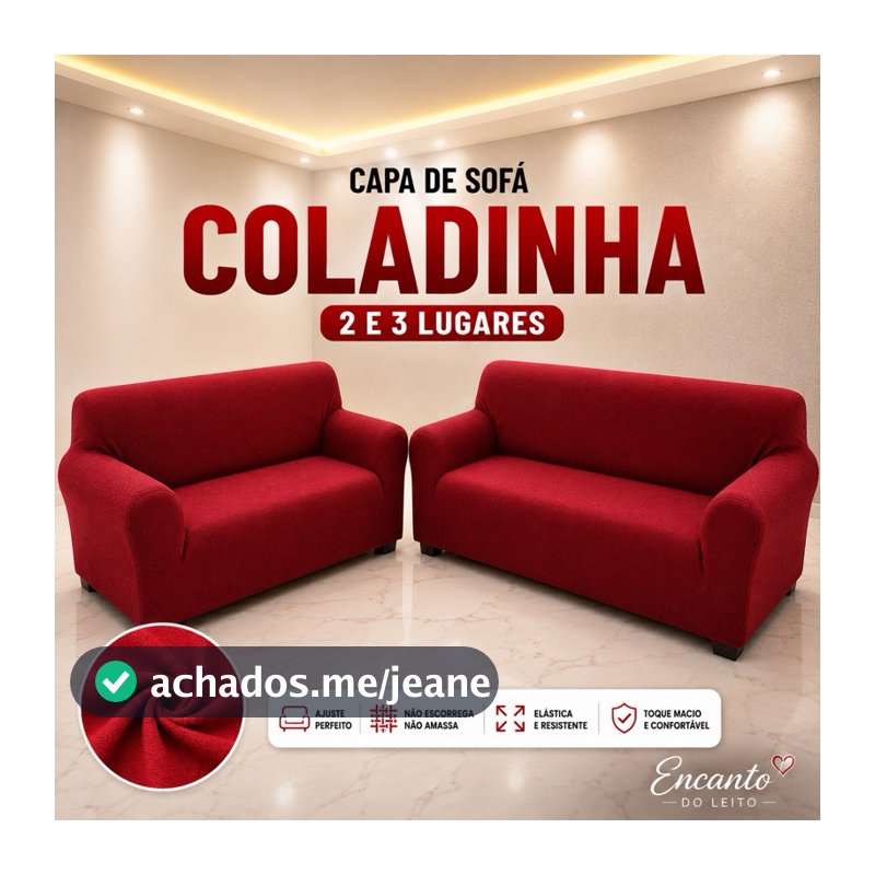 Kit Capa Forro de Sofá Elástica Malha Gel 3 e 2 Lugares King Ligadinha Coladinha ajustável