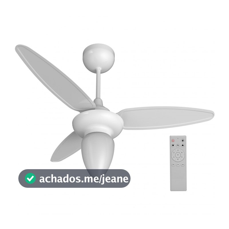 Ventilador de teto 3 pás com controle remoto - Wind Inverter - Ventisol