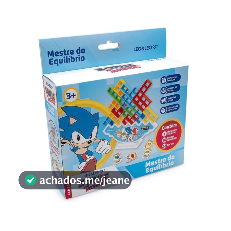 Jogo de Raciocínio Mestre do Equilíbrio Sonic +3 Anos Leonora - 10448