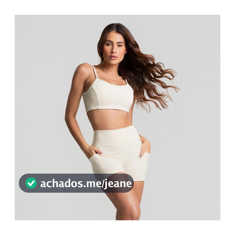 Conjunto Poli Top e Short  com Bolso Fitness para Academia Treino Zero Transparência
