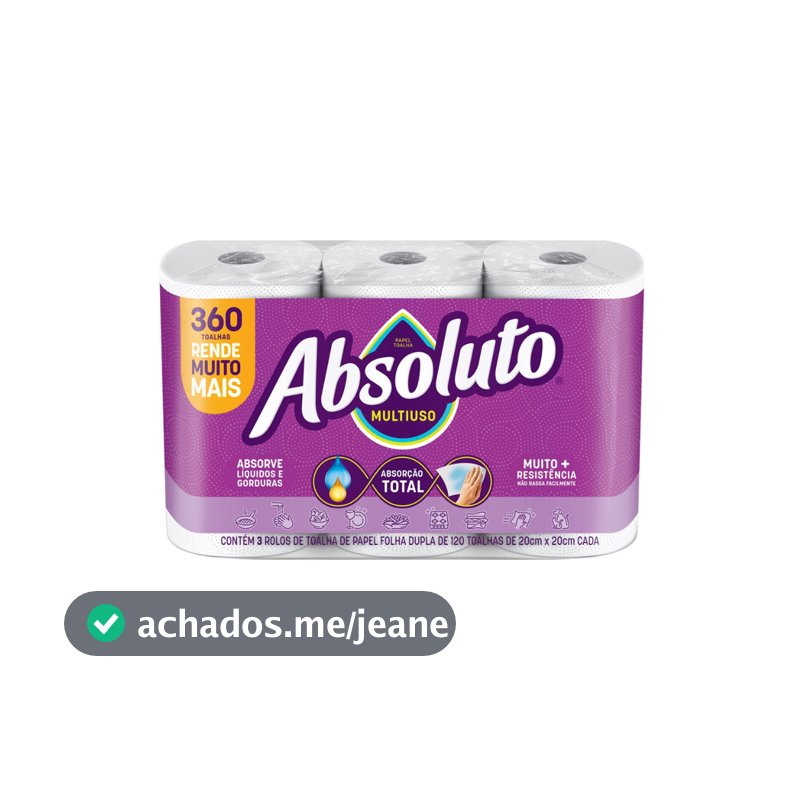 Papel Toalha Folha Dupla 3x120 Absoluto