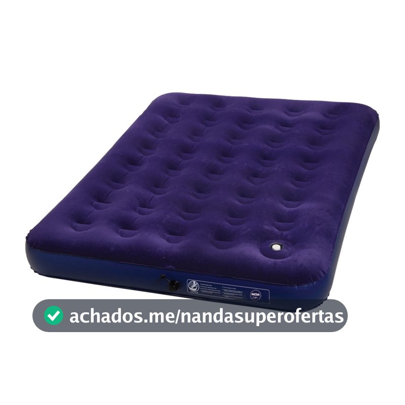 Colchão de Ar Inflável Resistente Camping Piscina Casal Aveludado Mor Multiuso Com Inflador Embutido