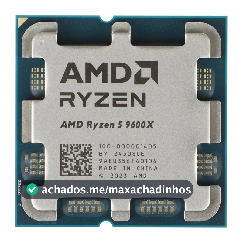 Processador AMD Ryzen 5 9600X, 3.9GHz (5.4GHz Turbo), 6-Cores 12-Threads, AM5 Novo (Sem Caixa ou Cooler)