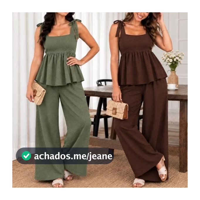 Conjunto Plus Size de Bata e Calça Pantalona