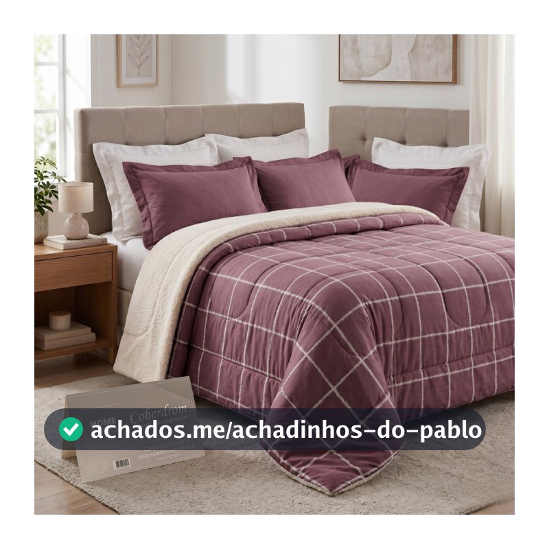 Edredom Coberdrom Sherpa Toque Algodão Macio Cobertor Quentinho Casal Promoção Envio Rápido!!!