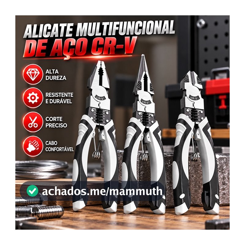 Alicate para Eletricista – Crimpagem, Corte ou Descascador (Unidade ouPeças) -F18