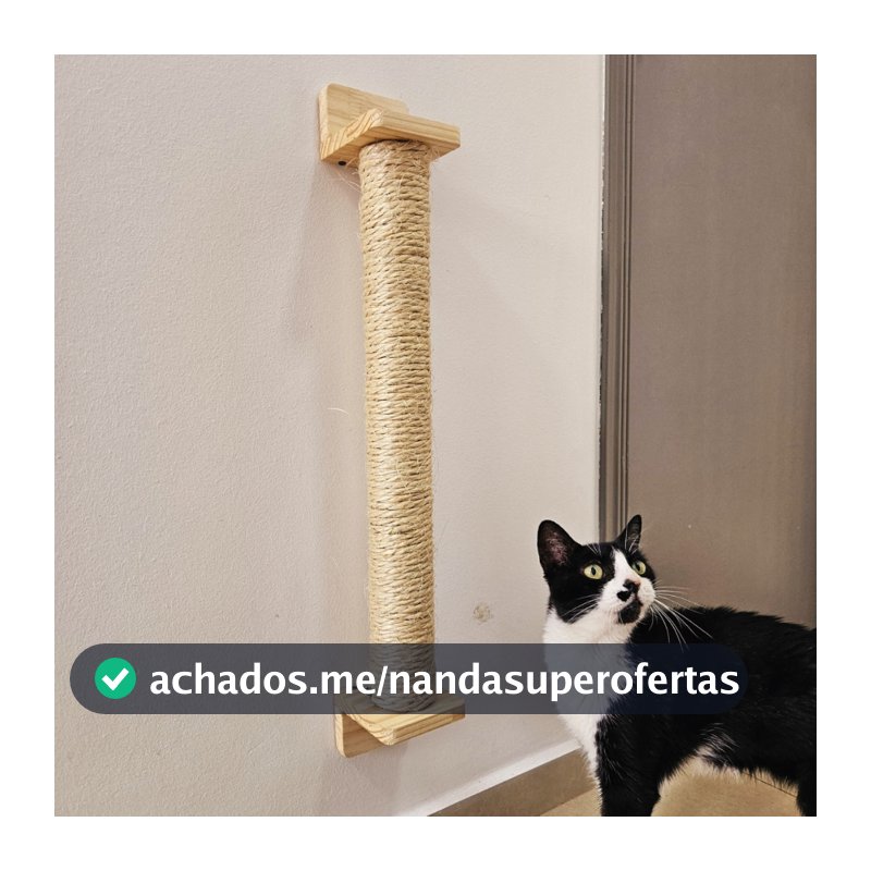 Arranhador Parede Gatos Vertical Sisal Poste Brinquedo Pet Para Casa Felino
