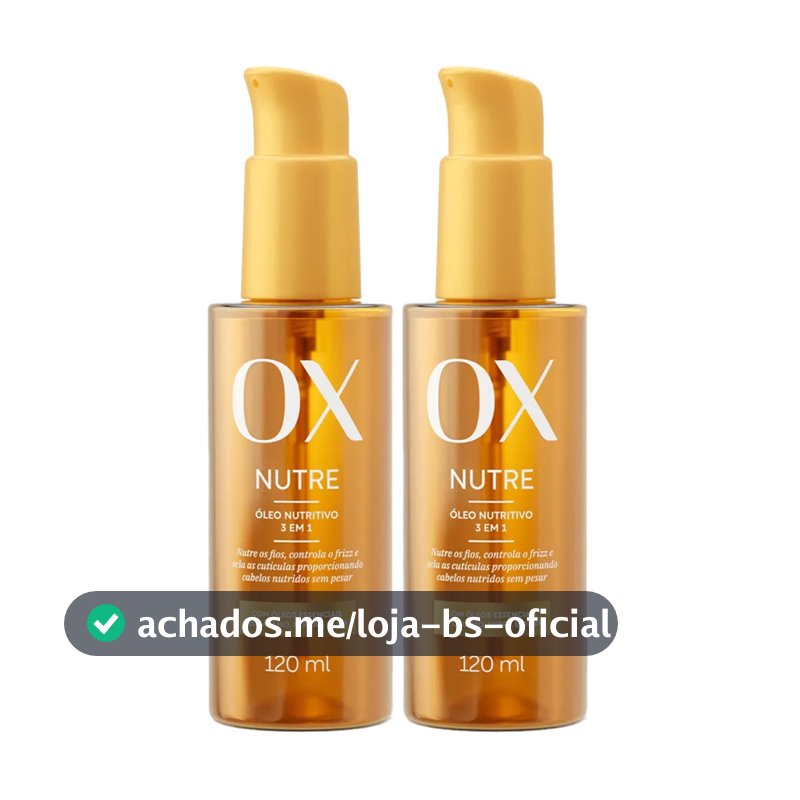 Kit Óleo Capilar Nutritivo OX Nutre 3 Em 1 120ml - 2 Unidades