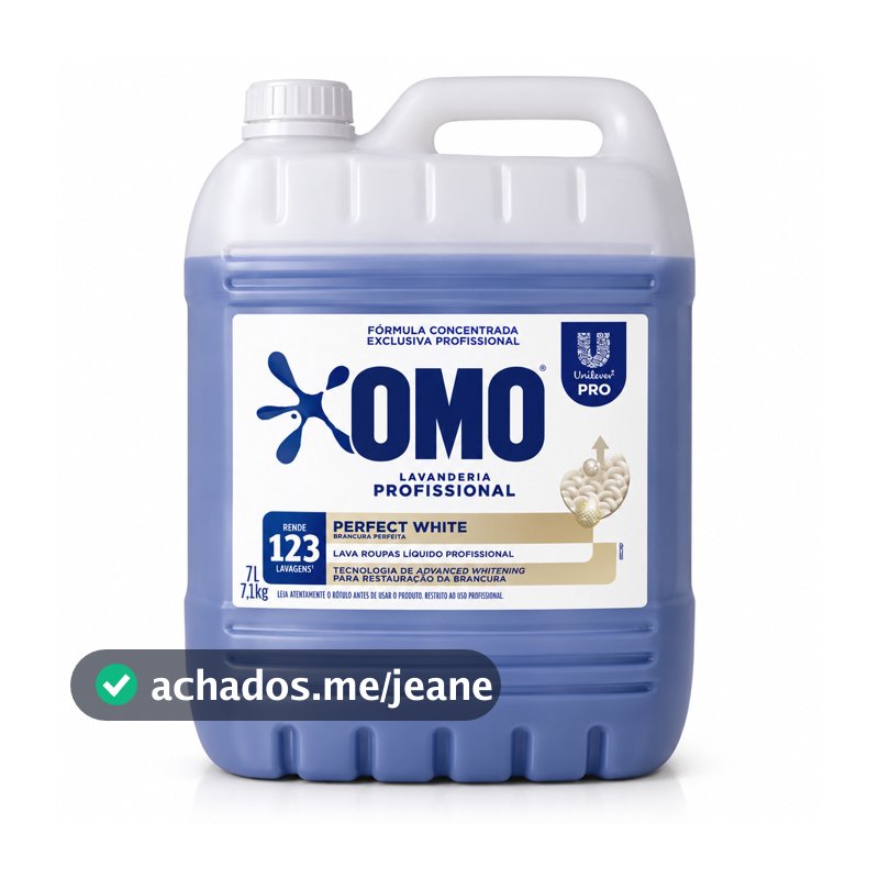 Lava Roupas Líquido OMO Perfect White 7L Profissional