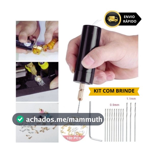 Mini Furadeira Elétrica USB 5V Dispositivo Rotativo para Jóias, Resina e Bricolagem