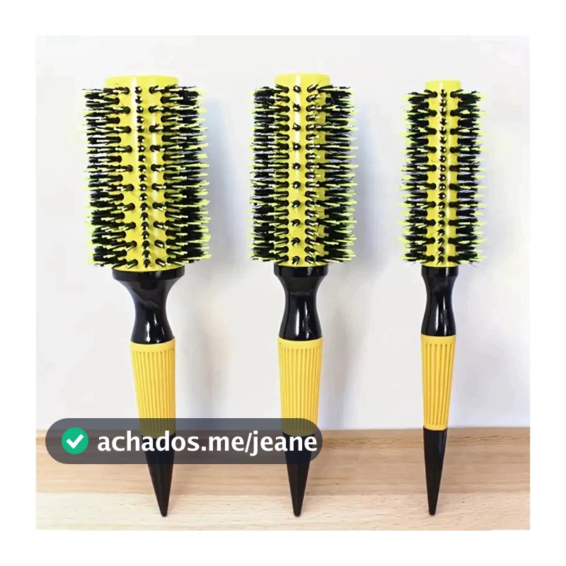 Kit 3 pc Escovas Profissionais De Cabelo Cerdas