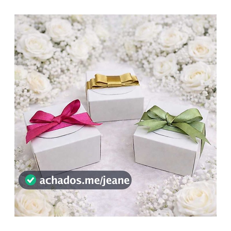 50 Caixinha P/ Bem Casado Pão de mel  Lembrancinha  Cores 6x6x4 cm