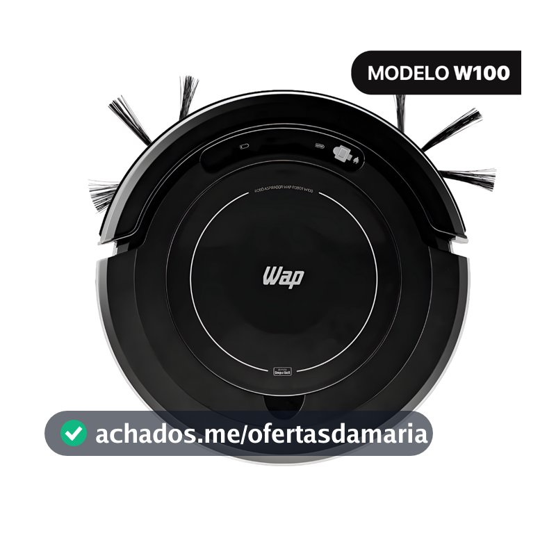 Aspirador de Pó Robô WAP Robot W100 3 em 1 Antiqueda Bivolt 17W