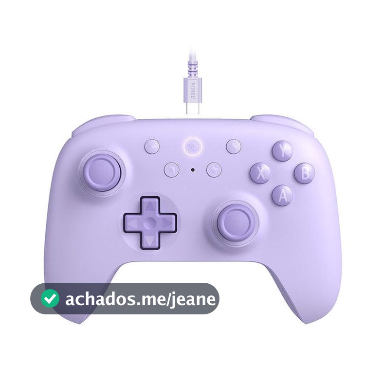 Controle Gamer 8BitDo Ultimate 2C, Com fio USB, Roxo, 82CD01