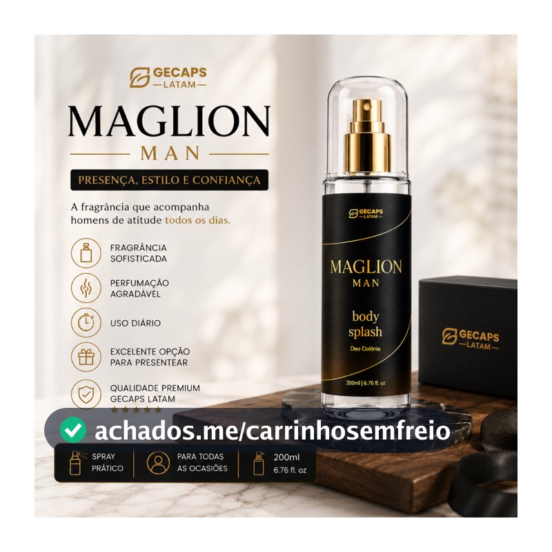 Body Splash Masculino Gecaps Latam | Maglion Man 200ml Premium