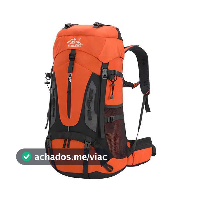 Mochila Trilha Camping Caminhada Trekking Cargueira Montanhismo Com Capa de Chuva Alpinismo 60L