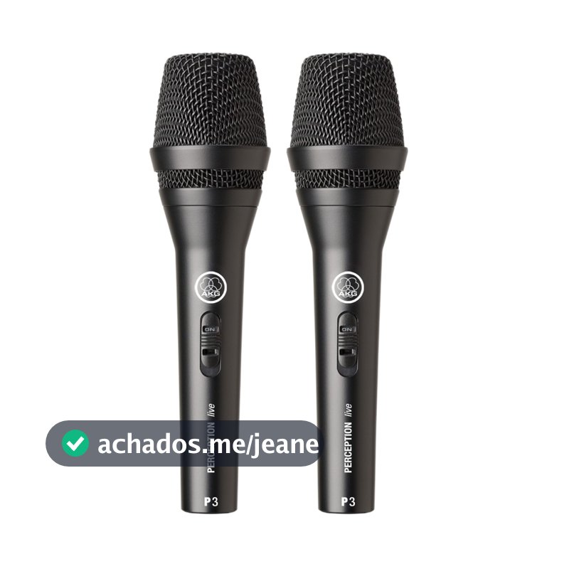 Kit 2 Microfone Profissional Dinâmico Akg P3s Perception P3 S Voz E Violão