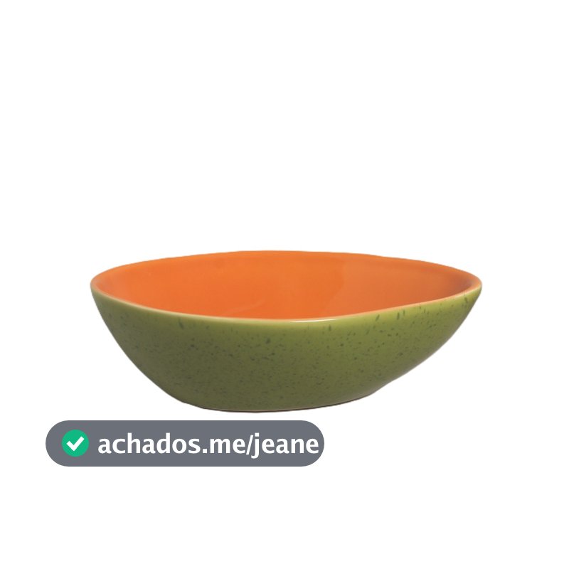 Tigela Mamão Papaya Laranja e verde (Capacidade 400ml)