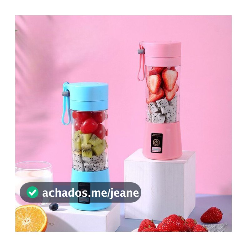 Mini Liquidificador Portátil Shake Com 6 Laminas Acompanha Cabo USB