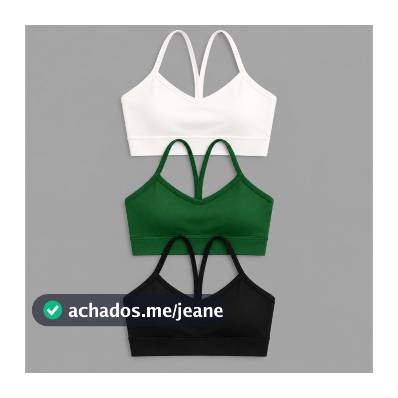 KIT TOP ALCINHA 3 PEÇAS SUPLEX COM BOJO