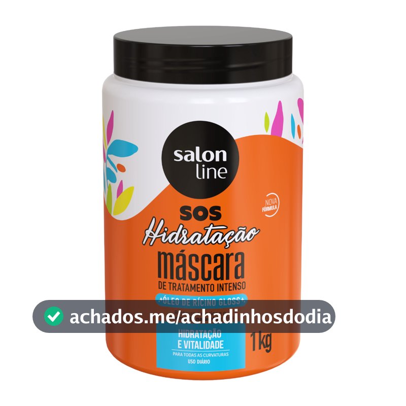 Máscara S.O.S Hidratação Óleo de Rícino Salon Line 1kg
