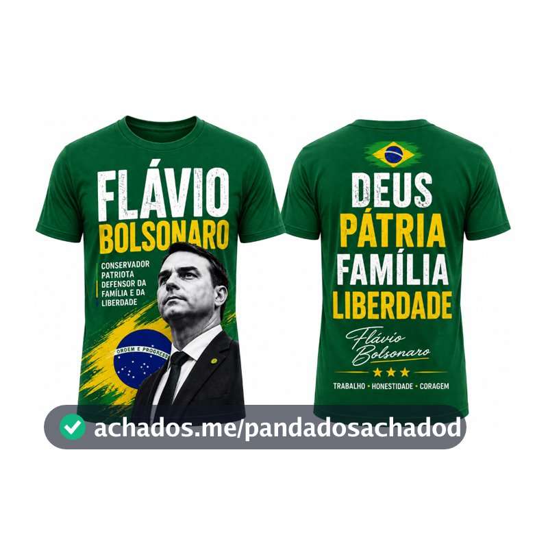 Camiseta Flavio Bolsonaro Camisa Premium Slim