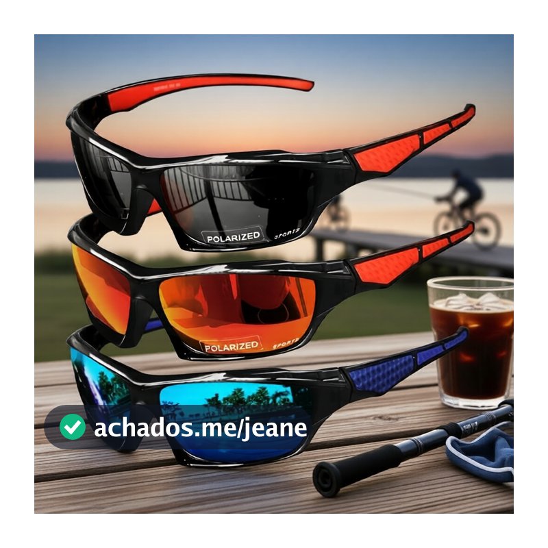 Óculos de Sol Retro Sport UV400 Antirreflexo para Pesca, Ciclismo, Caminhada, Corrida e Direção