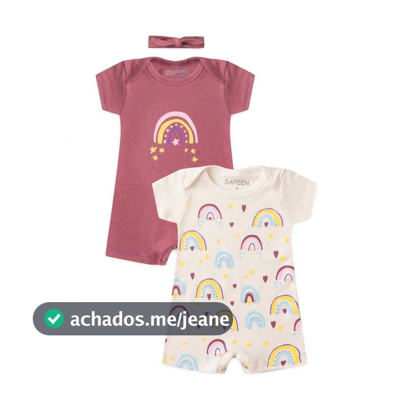 Kit Macacão Bebê Menina Suedine Magic