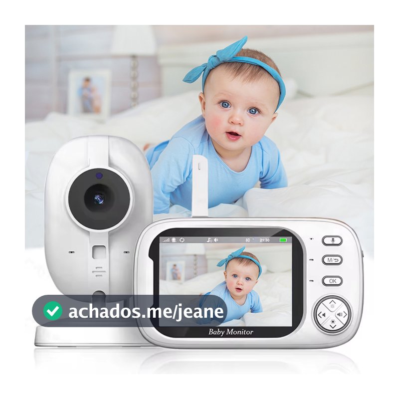 Monitor De Bebê De Vídeo Sem Fio De 3.5 Polegadas Com Visão Noturna Intercomunicador Bidirecional Câmera De Segurança De
