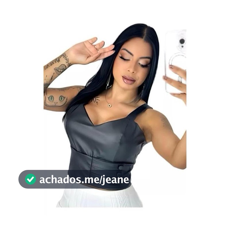 Top Cropped Feminino Em Couro Sintético Com Modelagem Ajustada Festa Casual e Dia Dia