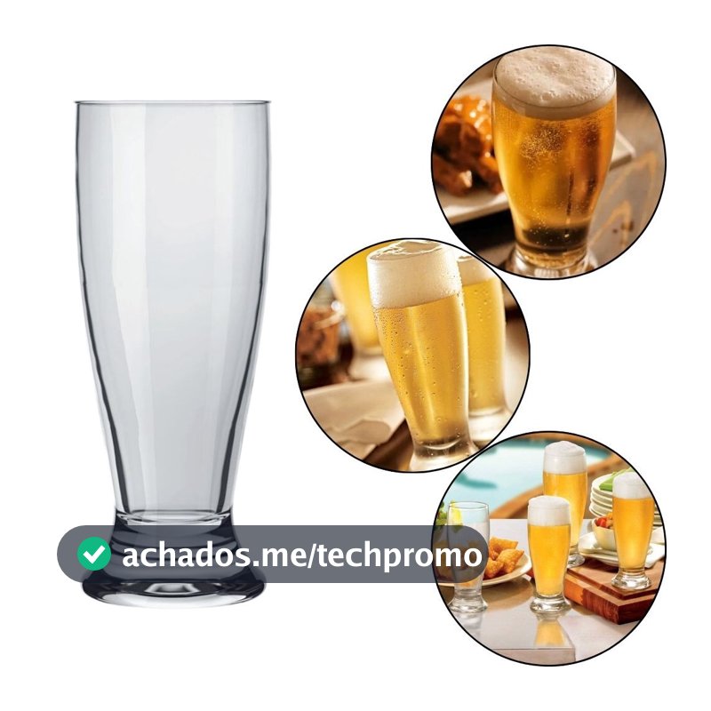Jogo 24 Copos Munich Tulipa Nadir Chopp Cerveja 200ml
