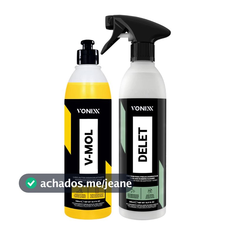 Shampoo Automotivo V-Mol Delet Limpa Pneu Borracha 500ml Vonixx