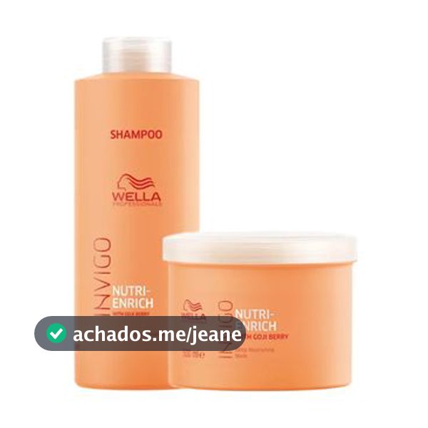 Kit Nutri-Enrich Shampoo 1L e Máscara 500ml - Wella Professionals