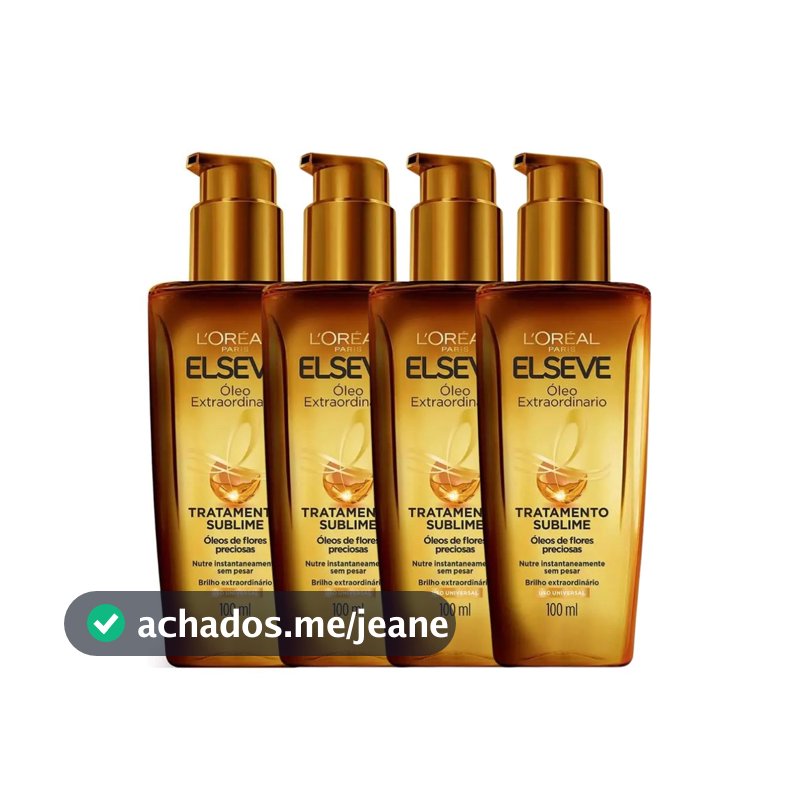 Kit 4 Óleos Finalizadores Elseve Extraordinário 100ml