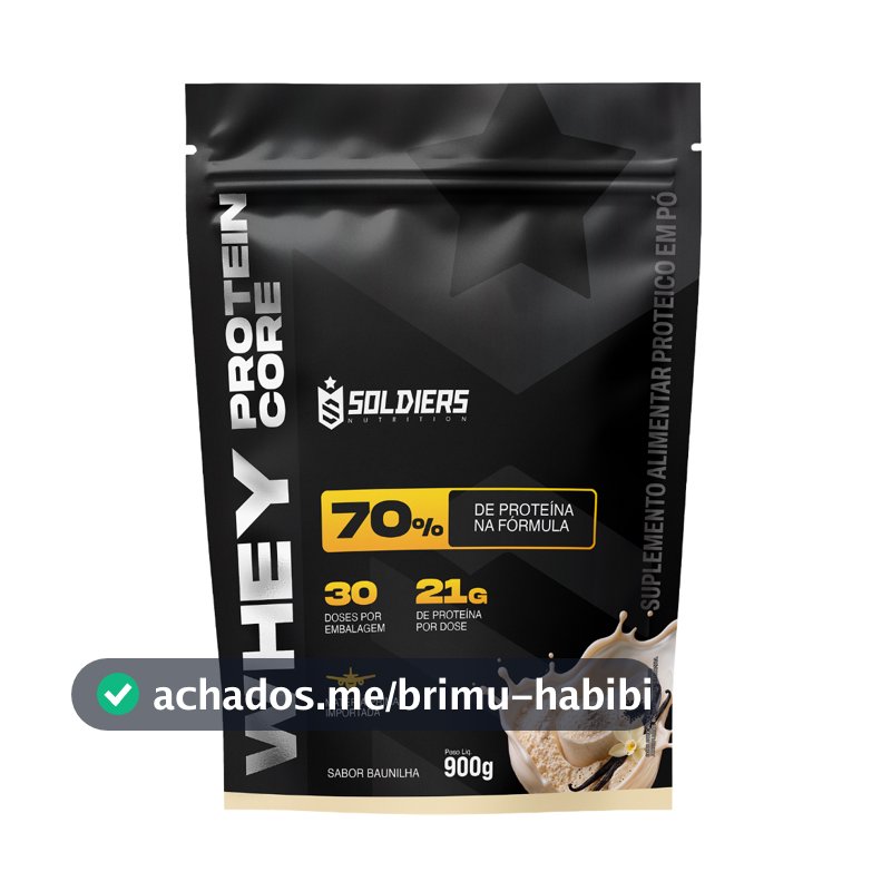 Whey Core 70% de Proteína Concentrada -   900g - Soldiers Nutrition
