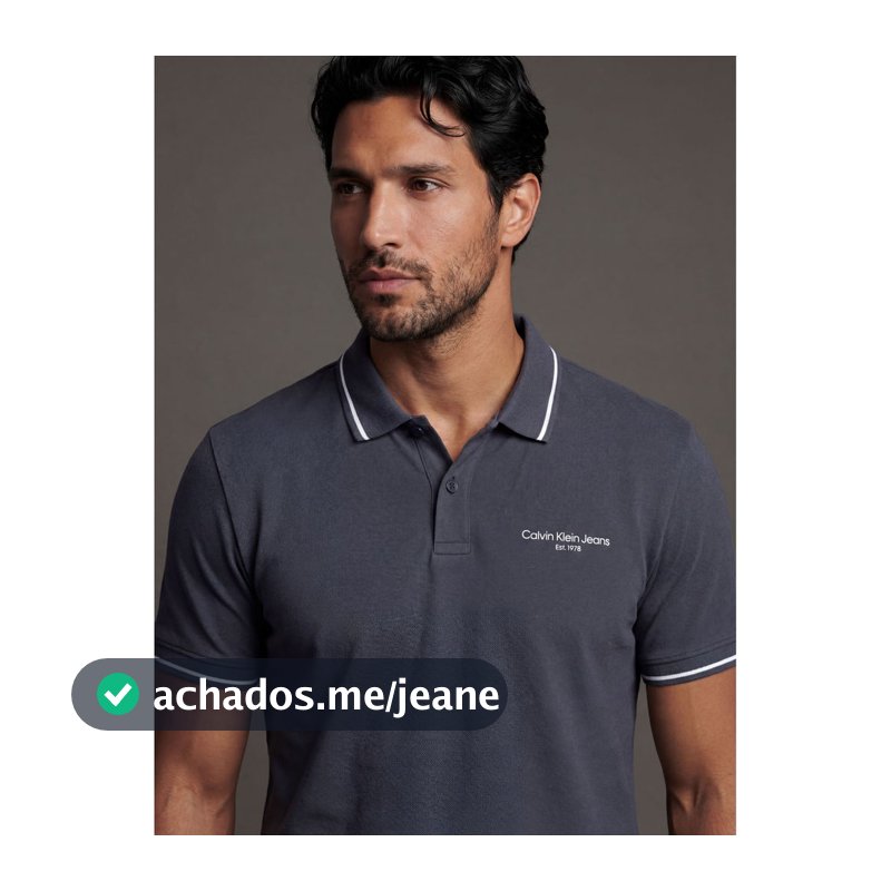Polo Logo Calvin Klein Jeans Est. 1978 - Marinho