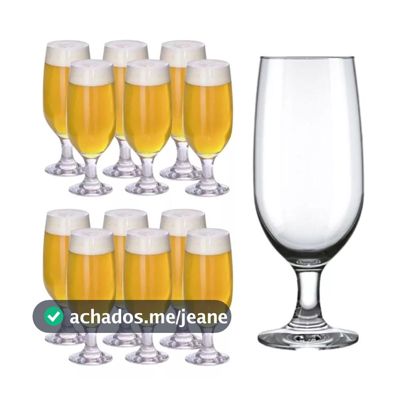 Kit Jogo Taças Cerveja Chop Floripa Nadir 300ml