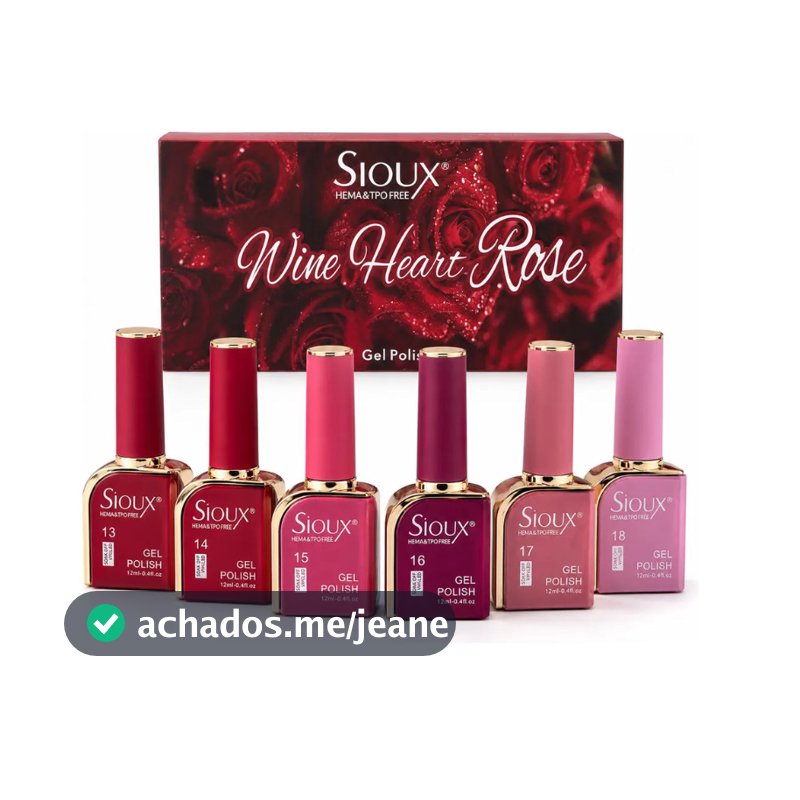 Caixa Coleção 6 Esmaltes Em Gel - Sioux