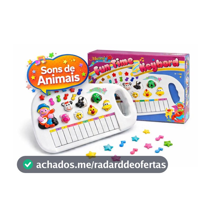 Piano Animal Fazendinha Infantil Musical Teclado Eletrônico Educativo Para Crianças