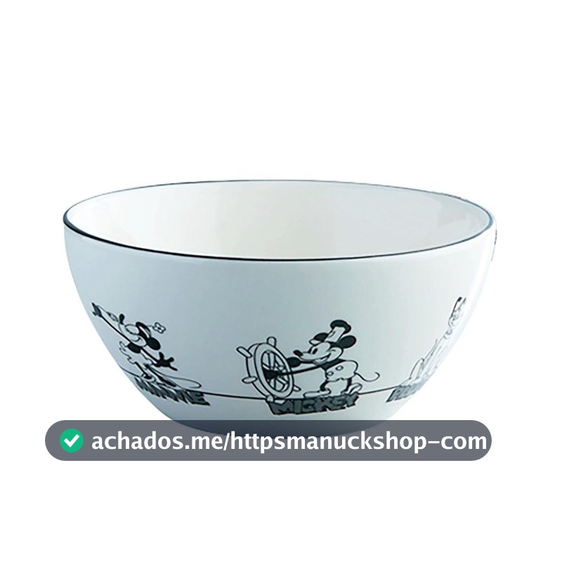Bowl Cerâmica Mickey Mouse e Amigos Disney 550ML - Tuut
