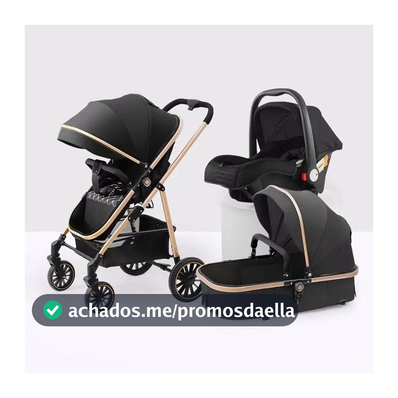 Carrinho Completo 3 EM 1 Com Moisés e Bebe Conforto
