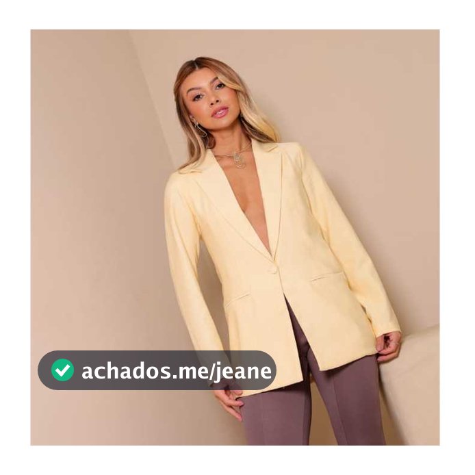 BLAZER CASACO FEMENINO SOCIAL FORRADO MAX CON 1 BOTÃO BOLSO FAKE