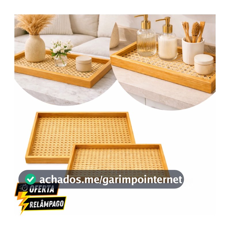 Bandeja Organizadora Decorativa Palha Vidro Marmorizado Multiuso Retangular Metal Dourado Rosê para Banheiro