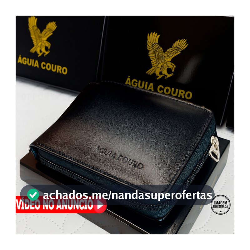 carteira masculina couro legítimo a mais completa do mercado carteira masculina couro com ziper Preta