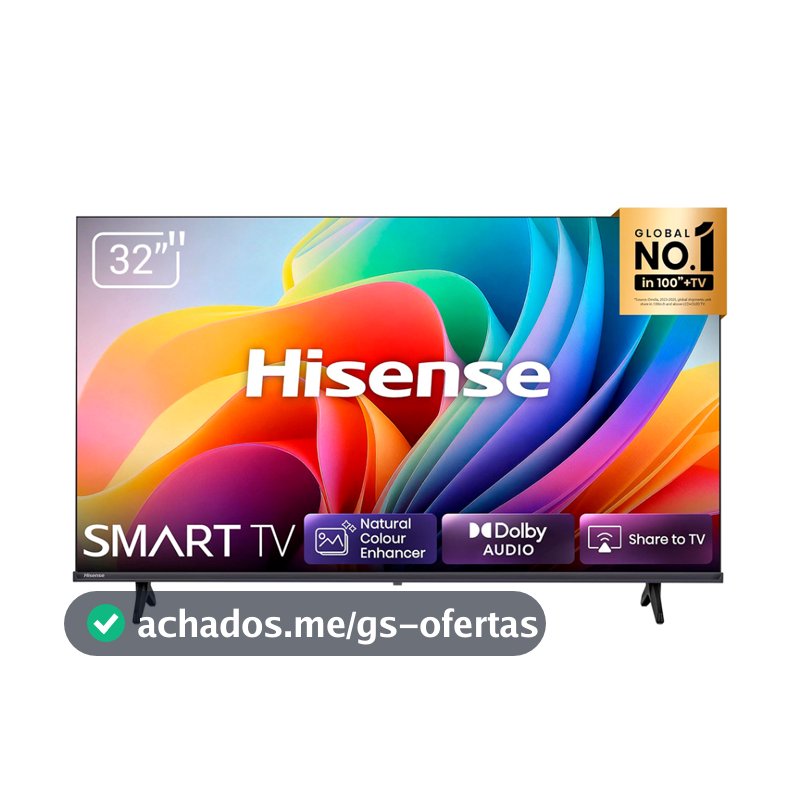 Smart Tv Hisense HD 32” 32A4NV IA HDR10 VIDAA U9