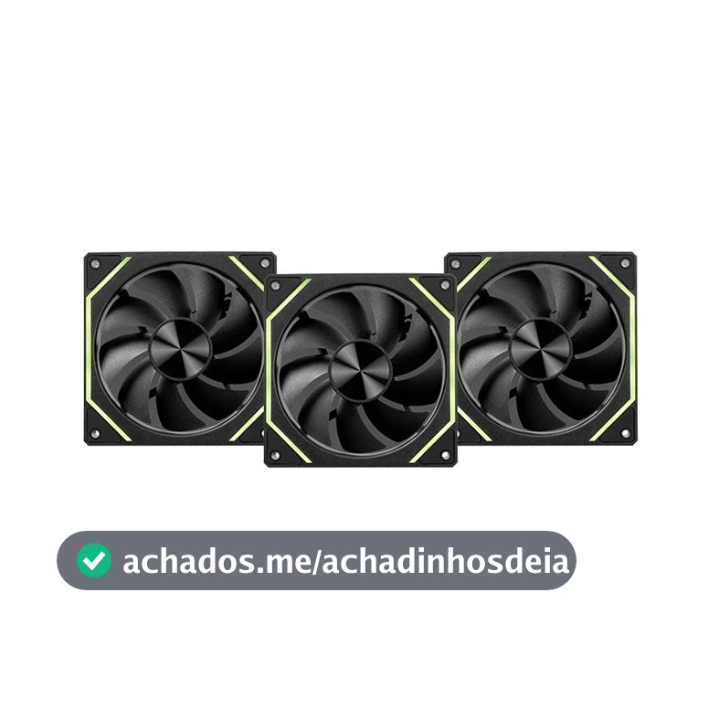 Kit Ventoinhas Pichau Ventus NX, ARGB, 3x120mm, Preto, PCH-VTNX3-BK01