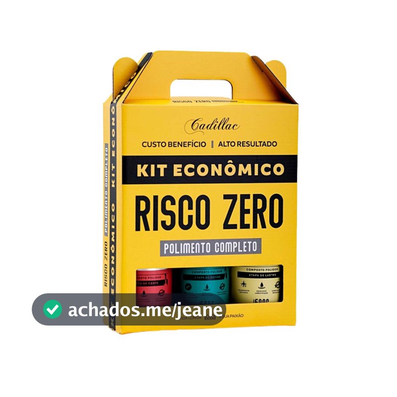 Kit Polidores Risco Zero Corte Refino Lustro 500g