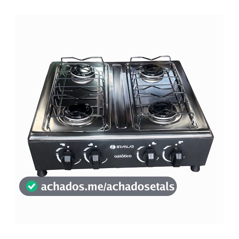 Fogão de mesa portátil 4 bocas a gás ásiatico jr portátil