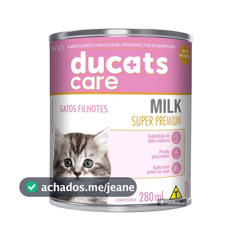 Ducats Care 280ml Leite Pronto para Gatos Filhotes Super Premium FVO