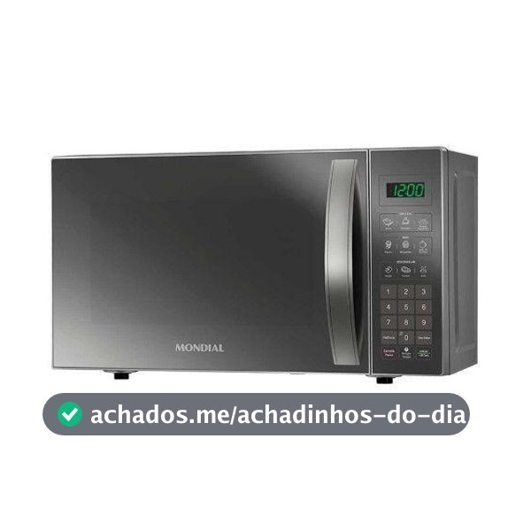 Micro-ondas Mondial 21 Litros Mo-01-21-E Cinza Espelhado